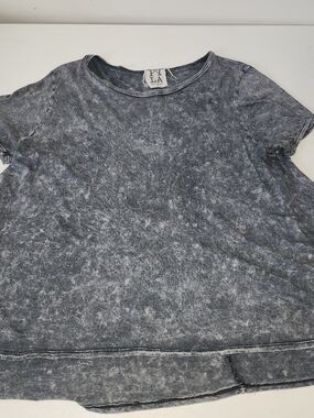 PPLA Washed Short Sleeve Tee in Charcoal Gray